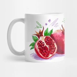 Pomegranade Hand Drawn Mug